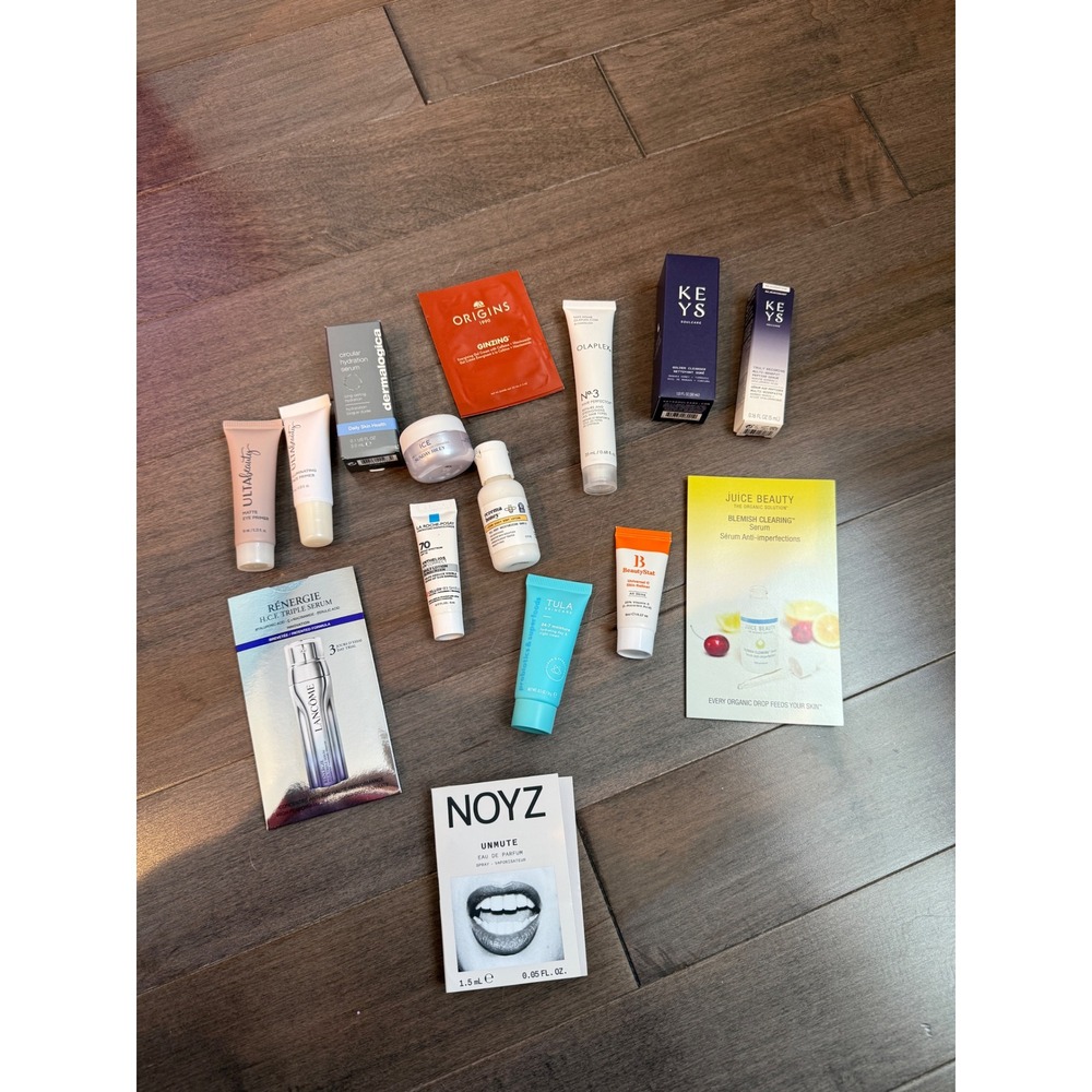 Skincare Sample Bundle Sunday Riley Olaplex Tula Lancome Dermalogica Travel Size